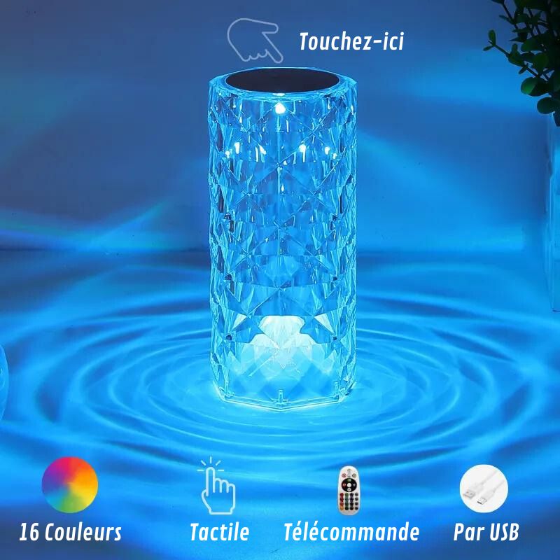 veilleuse 16 couleurs projection cristal