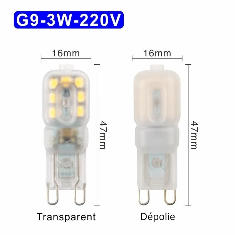 Ampoule g9 3w 220v