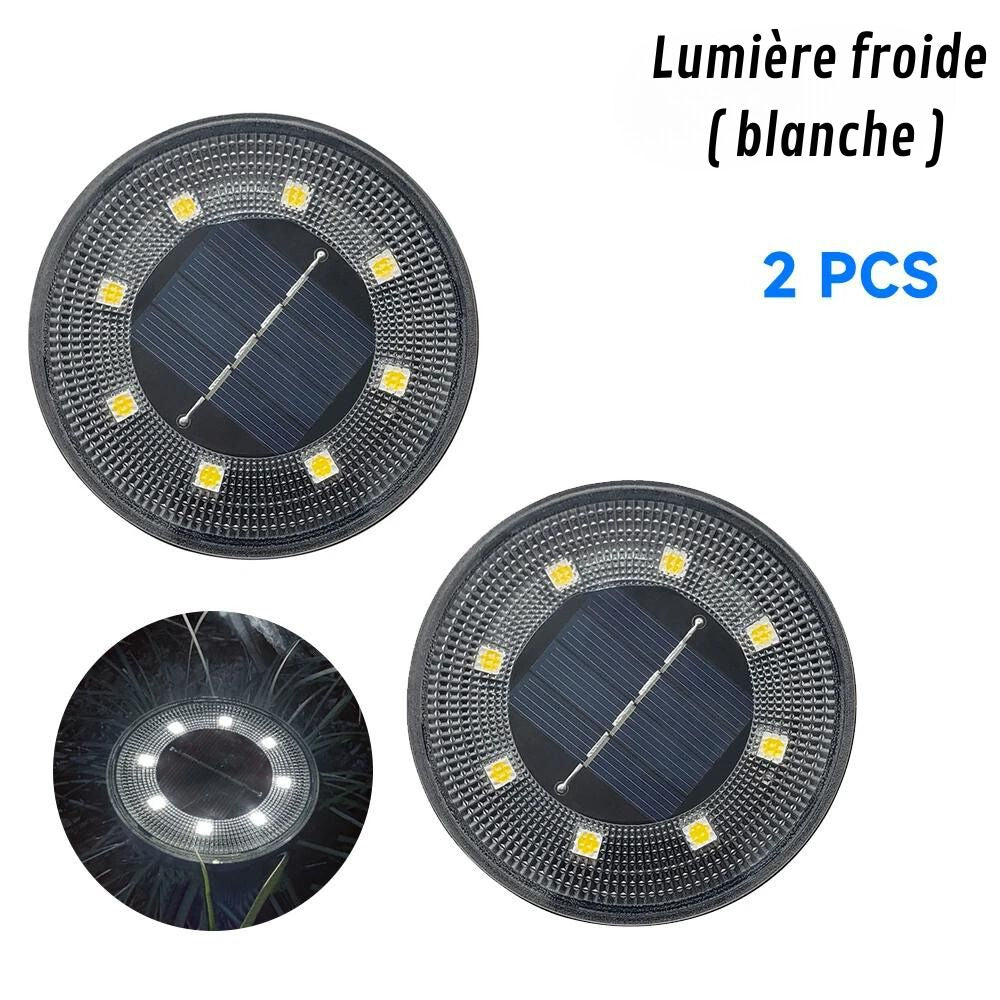 Spot solaire extérieur IP68, encastrable ou à planter.