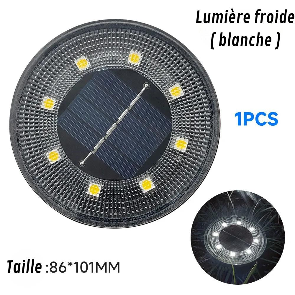 Spot solaire extérieur IP68, encastrable ou à planter.