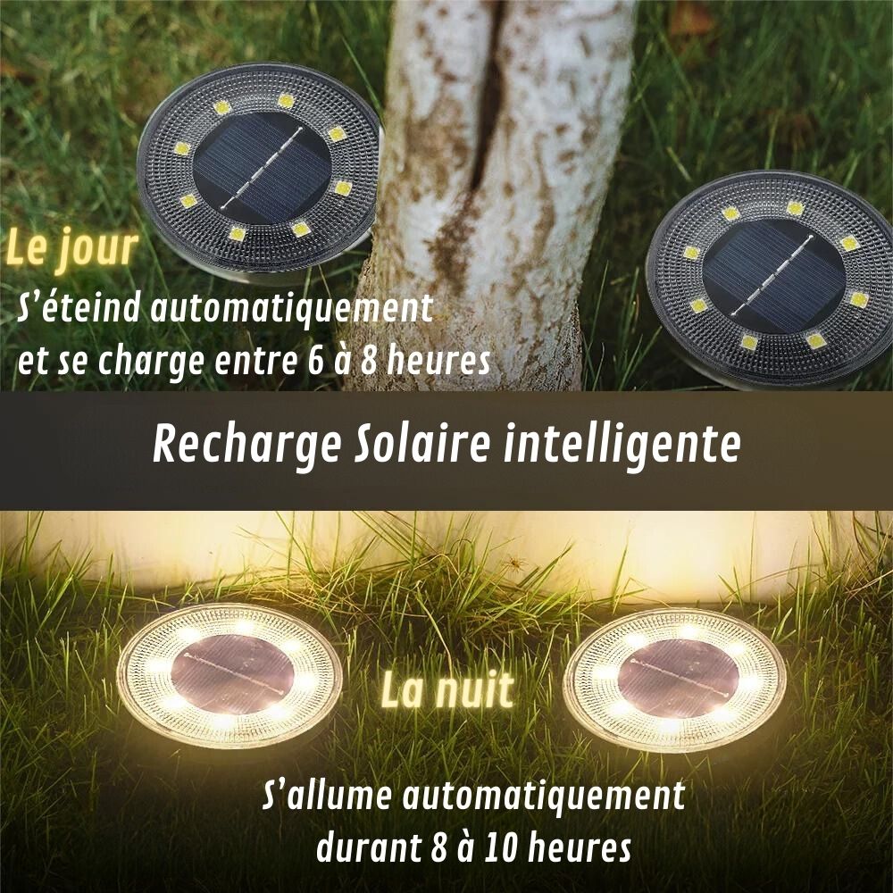 Spot solaire extérieur IP68, encastrable ou à planter.