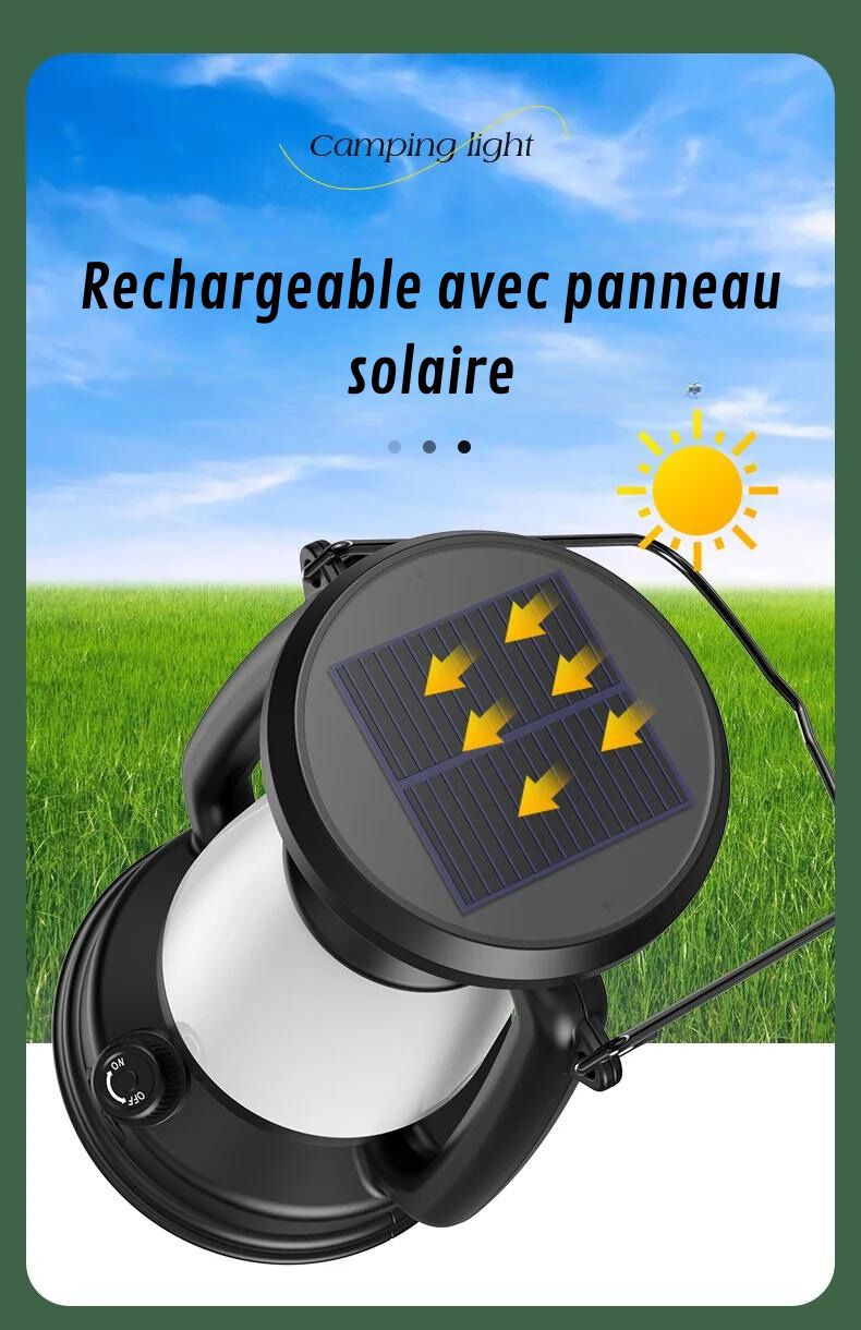lampe extérieure panneau solaire