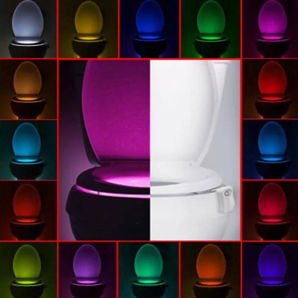 Lampe de nuit pour toilettes, Capteur de mouvement PIR8/16 couleurs - Habitat Bois Lumière