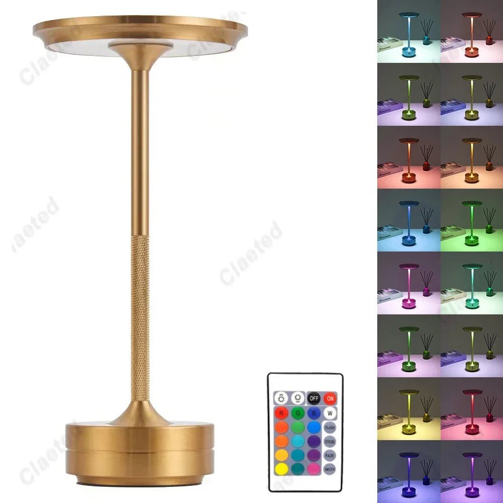 Lampe de table LED en aluminium avec fonction tactile, portable et sans fil - Habitat Bois Lumière