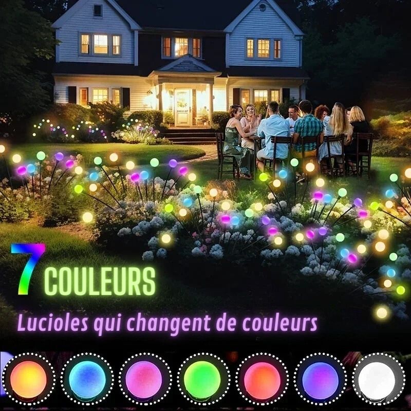 luciole solaire 7 couleurs