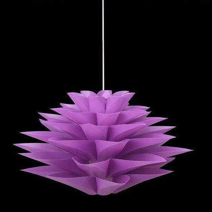 Abat-jour de lustre DIY en forme de lotus de 50 cm - Habitat Bois Lumière