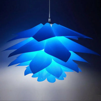 Abat-jour de lustre DIY en forme de lotus de 50 cm - Habitat Bois Lumière