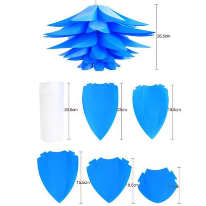 Abat-jour de lustre DIY en forme de lotus de 50 cm - Habitat Bois Lumière