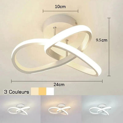 Lampe de plafond à LED à trois couleurs, style moderne - Habitat Bois Lumière