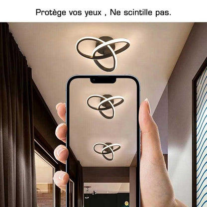 Lampe de plafond à LED à trois couleurs, style moderne - Habitat Bois Lumière