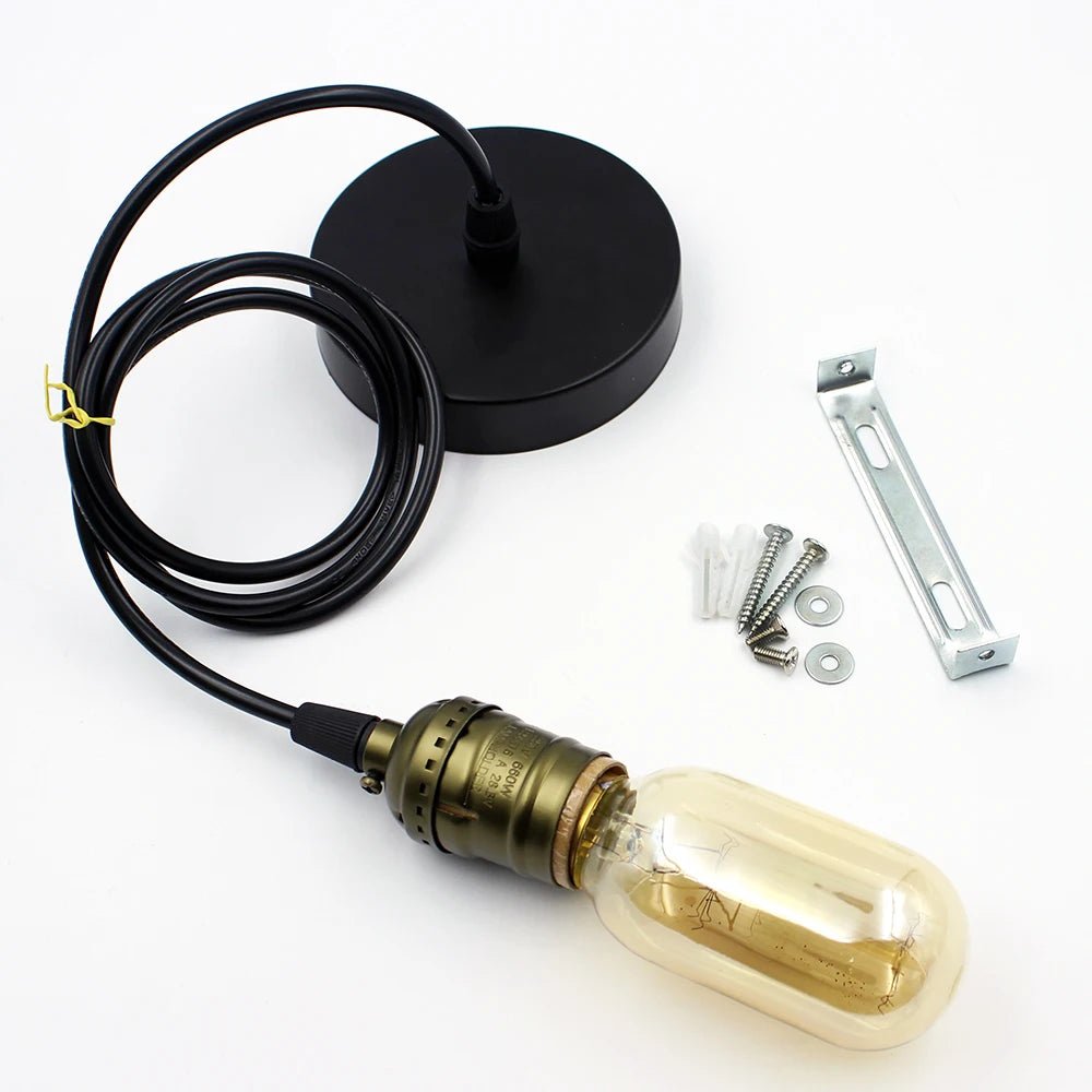 Porte-lampe en laiton de style industriel vintage pour décoration - Habitat Bois Lumière