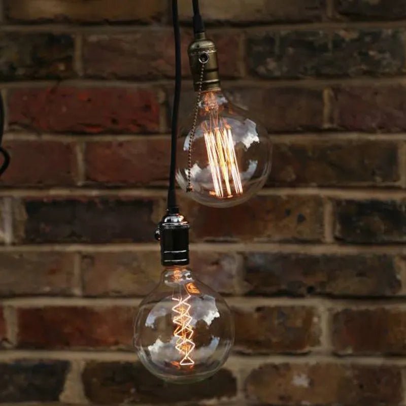 Porte-lampe en laiton de style industriel vintage pour décoration - Habitat Bois Lumière