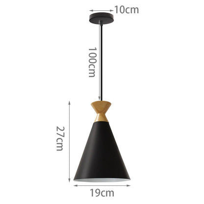 Suspensions industrielles en bois, abat-jour E27, luminaires suspendus - Habitat Bois Lumière
