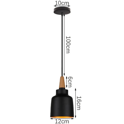 Suspensions industrielles en bois, abat-jour E27, luminaires suspendus - Habitat Bois Lumière