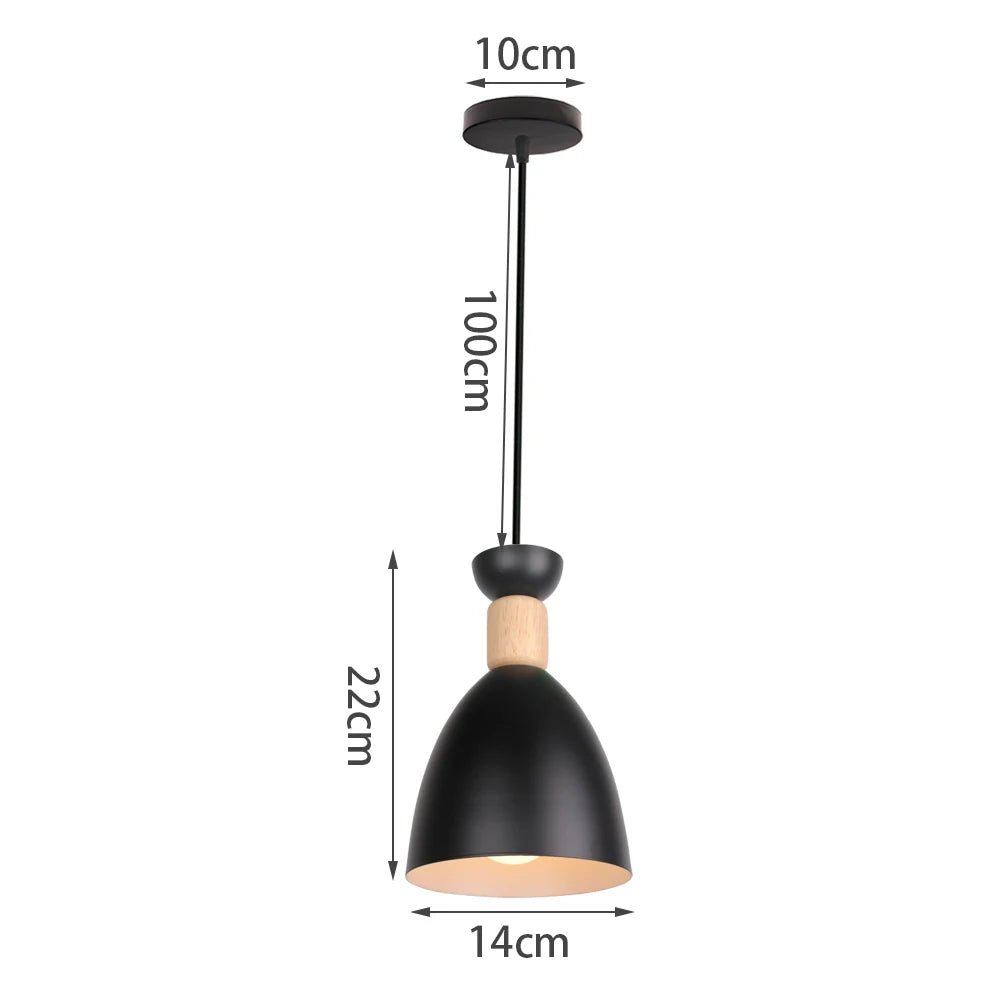 Suspensions industrielles en bois, abat-jour E27, luminaires suspendus - Habitat Bois Lumière