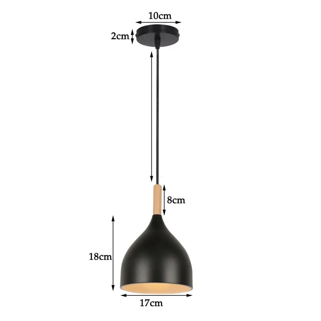 Suspensions industrielles en bois, abat-jour E27, luminaires suspendus - Habitat Bois Lumière